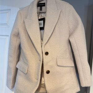Ellen Tracy Ivory Bouclé Blazer